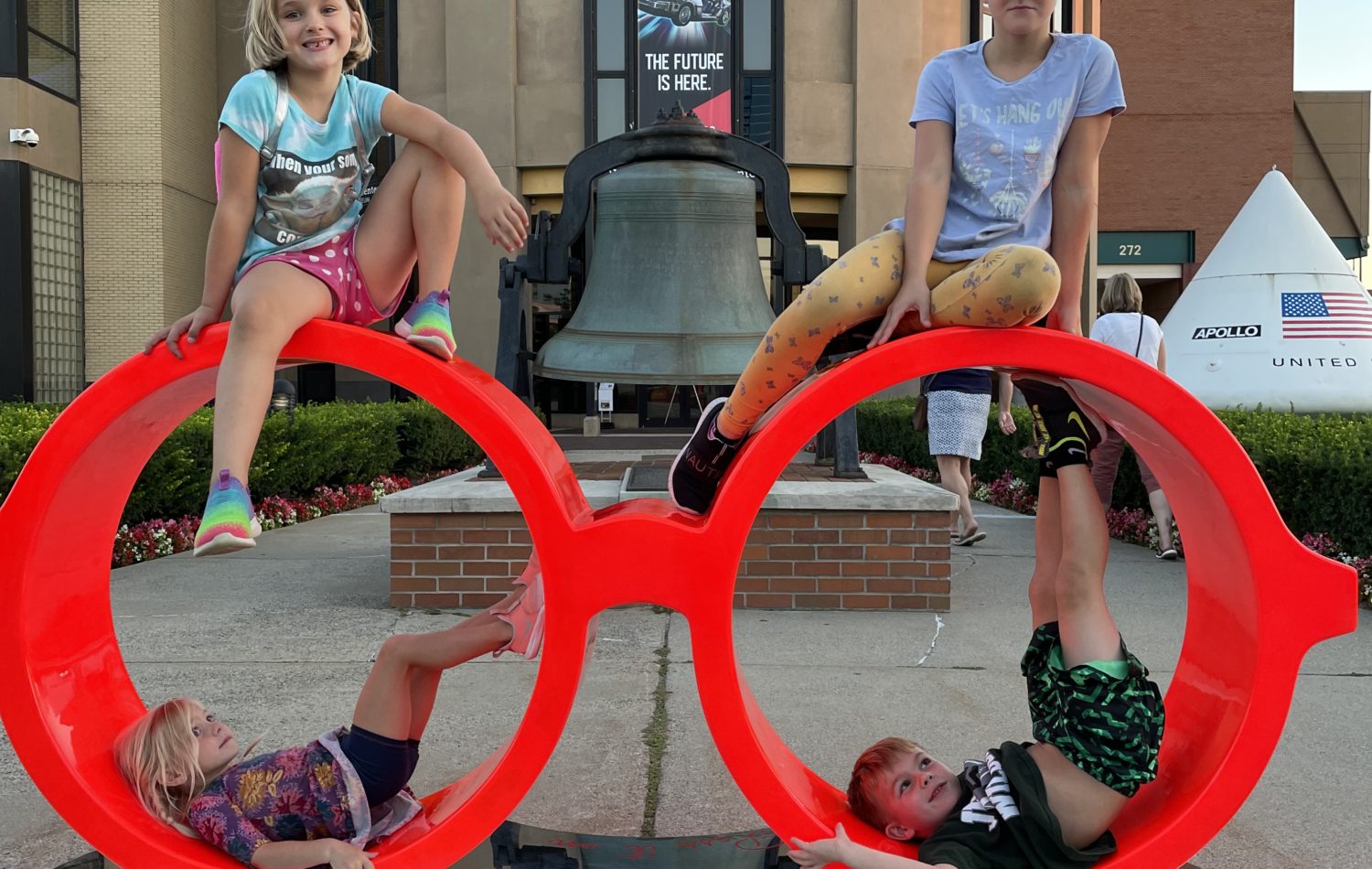 Kiddos who climb and learn about Audrey